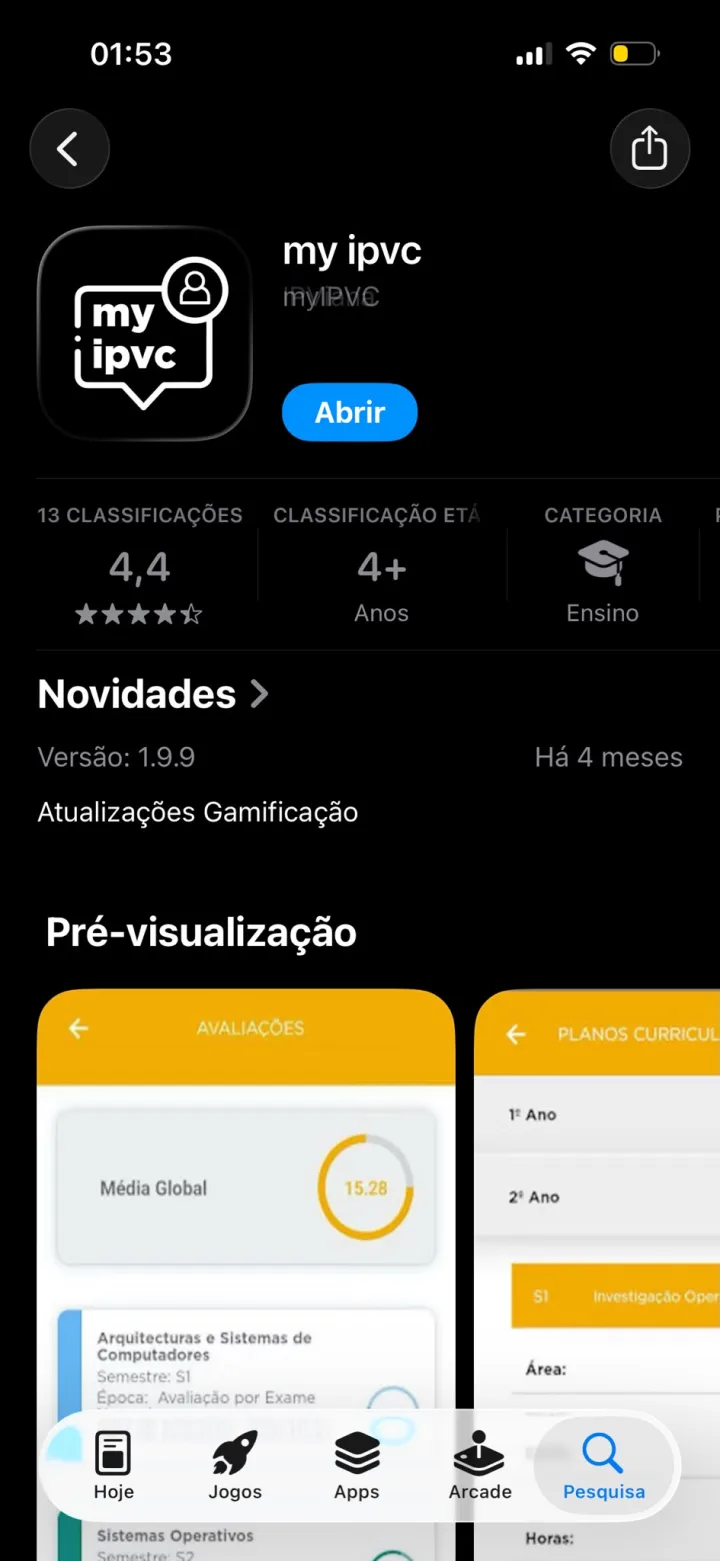 myIPVC — publicada na App Store